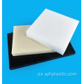 Hoja/placa/bloque de acetales de copolímero blanco/negro